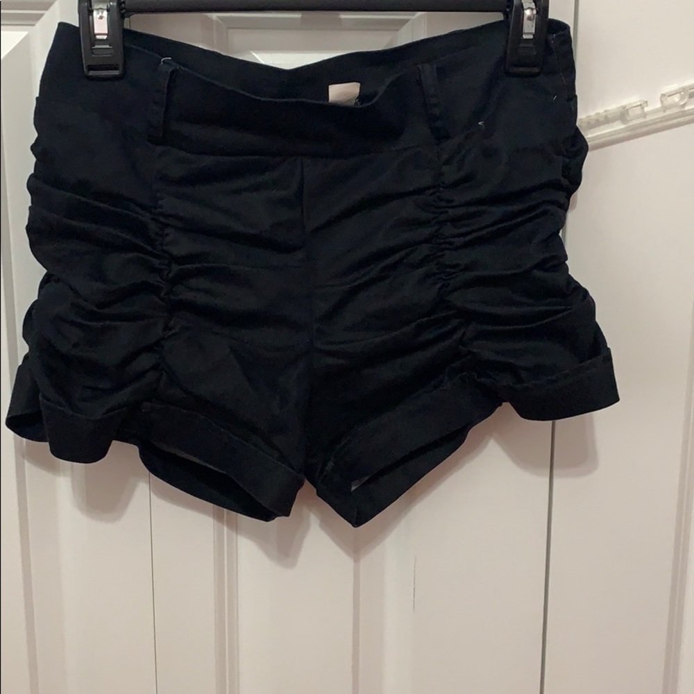 Black high rise shorts